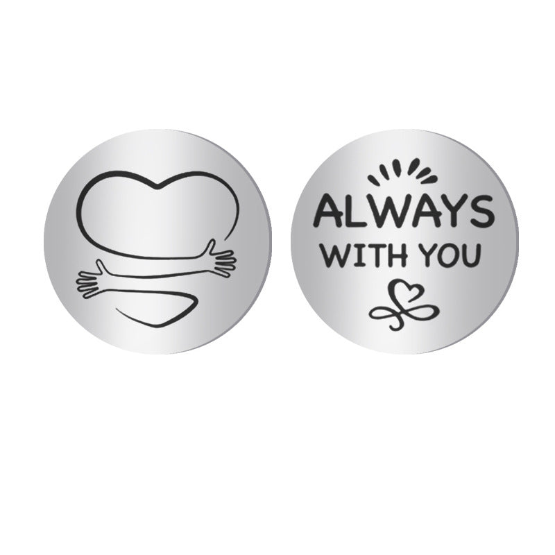 Wholesale Pocket Hug Series Stainless Steel Leather Keychain